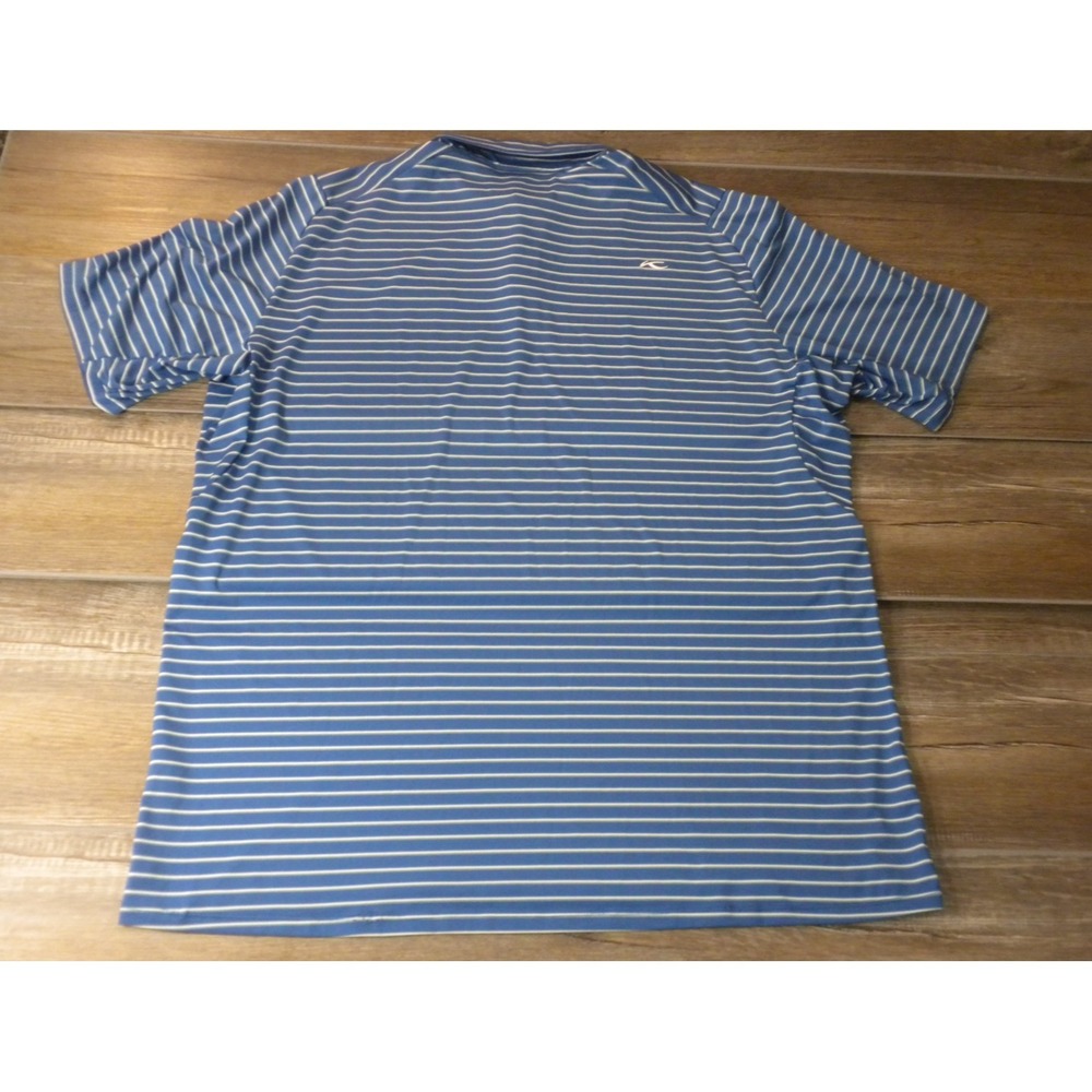 Kjus Polo Shirt Mens 3XL Blue Striped Ravenna Golf Course Nebraska Performance - Picture 2 of 10